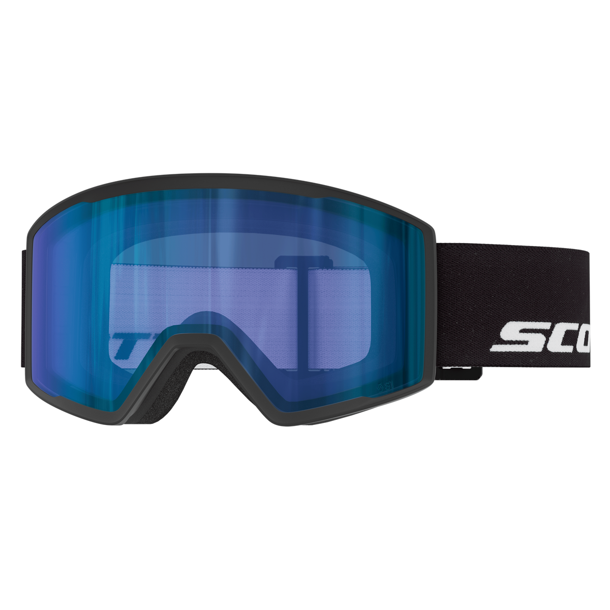 SCOTT Trace Pro Skibrille – Black - Blue Chrome S1 – Ansicht 1