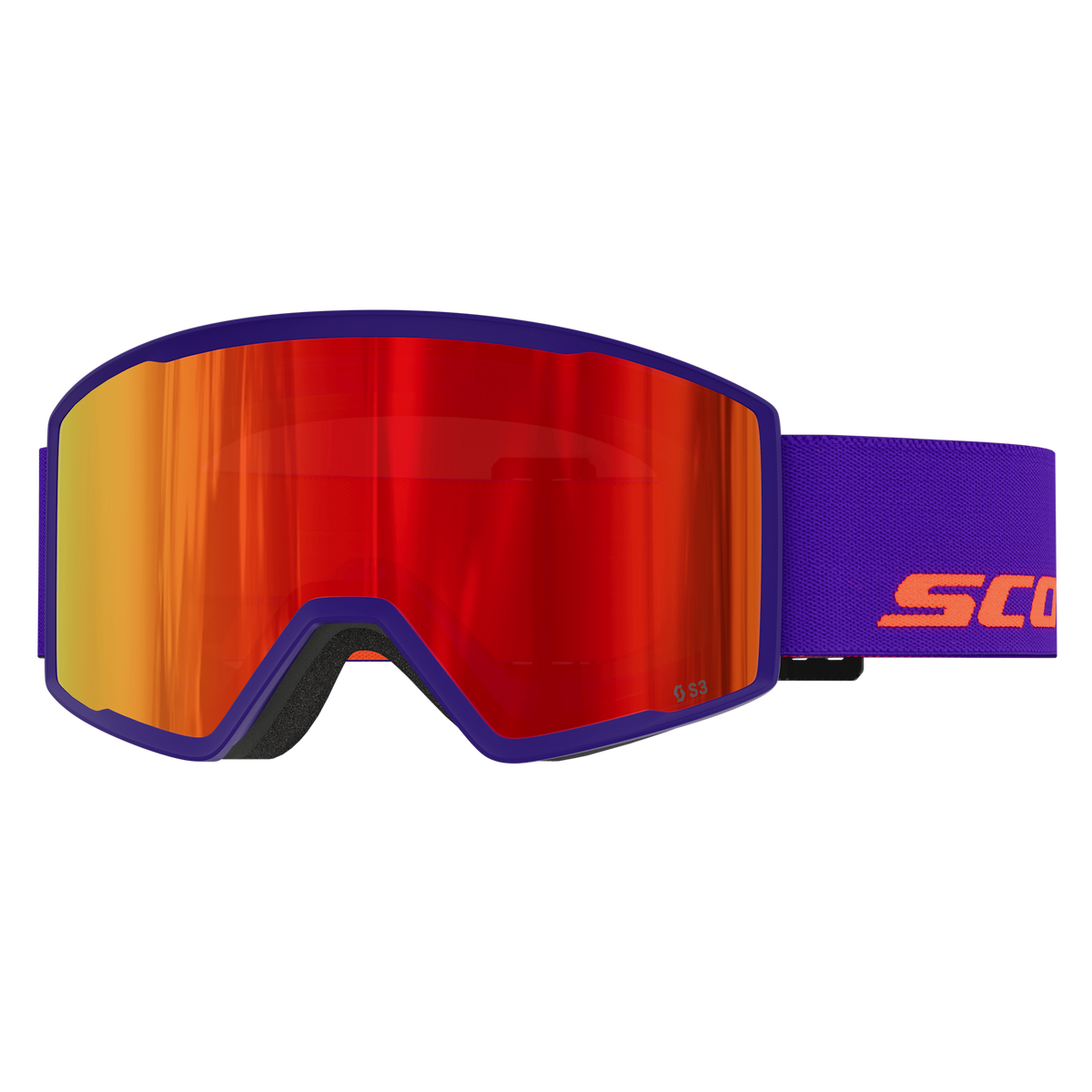 SCOTT Trace Pro Skibrille – Purple - Orange - Red Chrome S3 – Ansicht 1