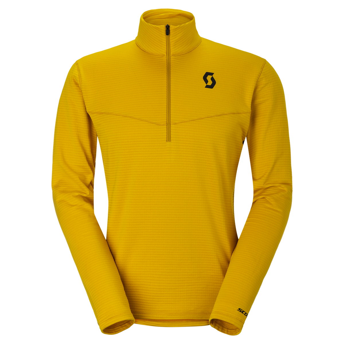 SCOTT Defined Light Midlayer Sweater for Men - Sundial Yellow (Front View) at PeakStyle