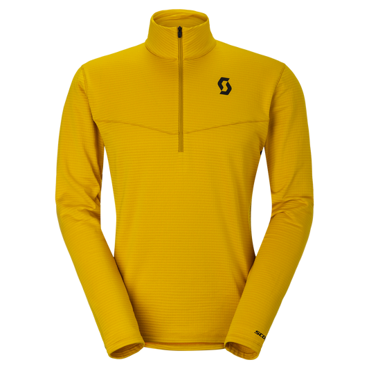 SCOTT Defined Light midlayer-trui voor heren - Sundial Yellow (voorkant) bij PeakStyle