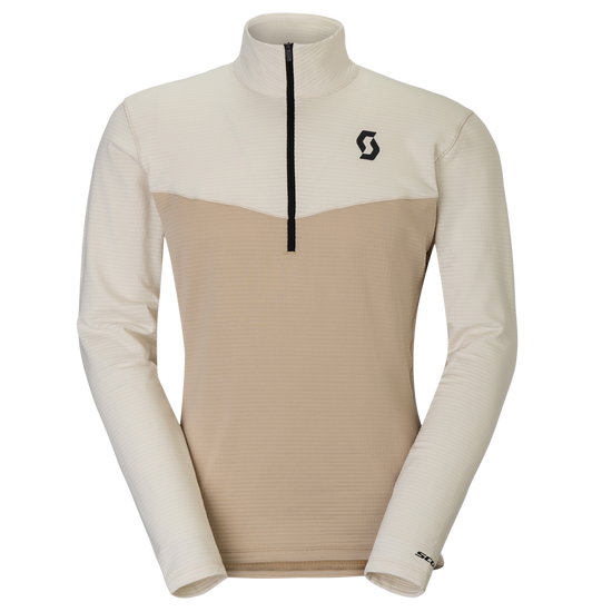 SCOTT Defined Light Men's Midlayer Sweater - Portobello Beige - Latte Beige (front) at PeakStyle