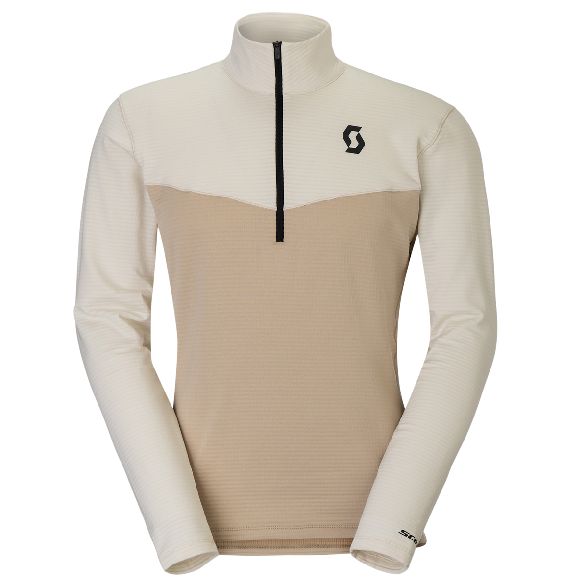 SCOTT Defined Light Men's Midlayer Sweater - Portobello Beige - Latte Beige (front) at PeakStyle
