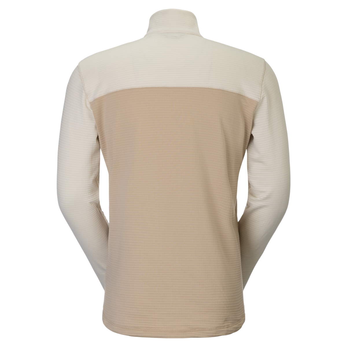 SCOTT Defined Light Midlayer Sweater for Men - Portobello Beige - Latte Beige (Back View) at PeakStyle