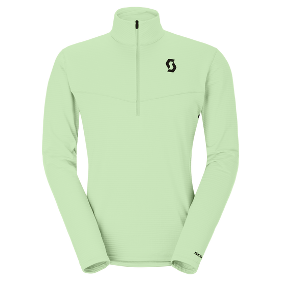 SCOTT Defined Light Midlayer Sweater for Men - Vapour Green (Front View) at PeakStyle
