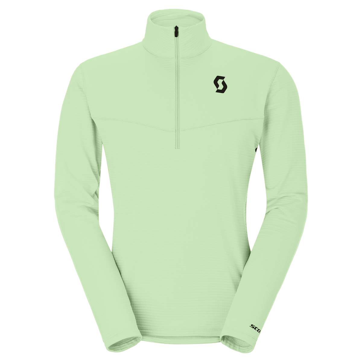 SCOTT Defined Light Midlayer Sweater for Men - Vapour Green (Front View) at PeakStyle