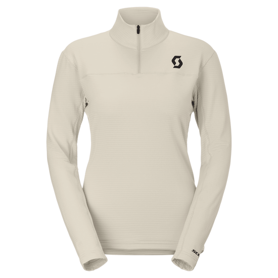 Jersey de capa intermedia SCOTT Defined Light para mujer – Beige Latte – Vista frontal