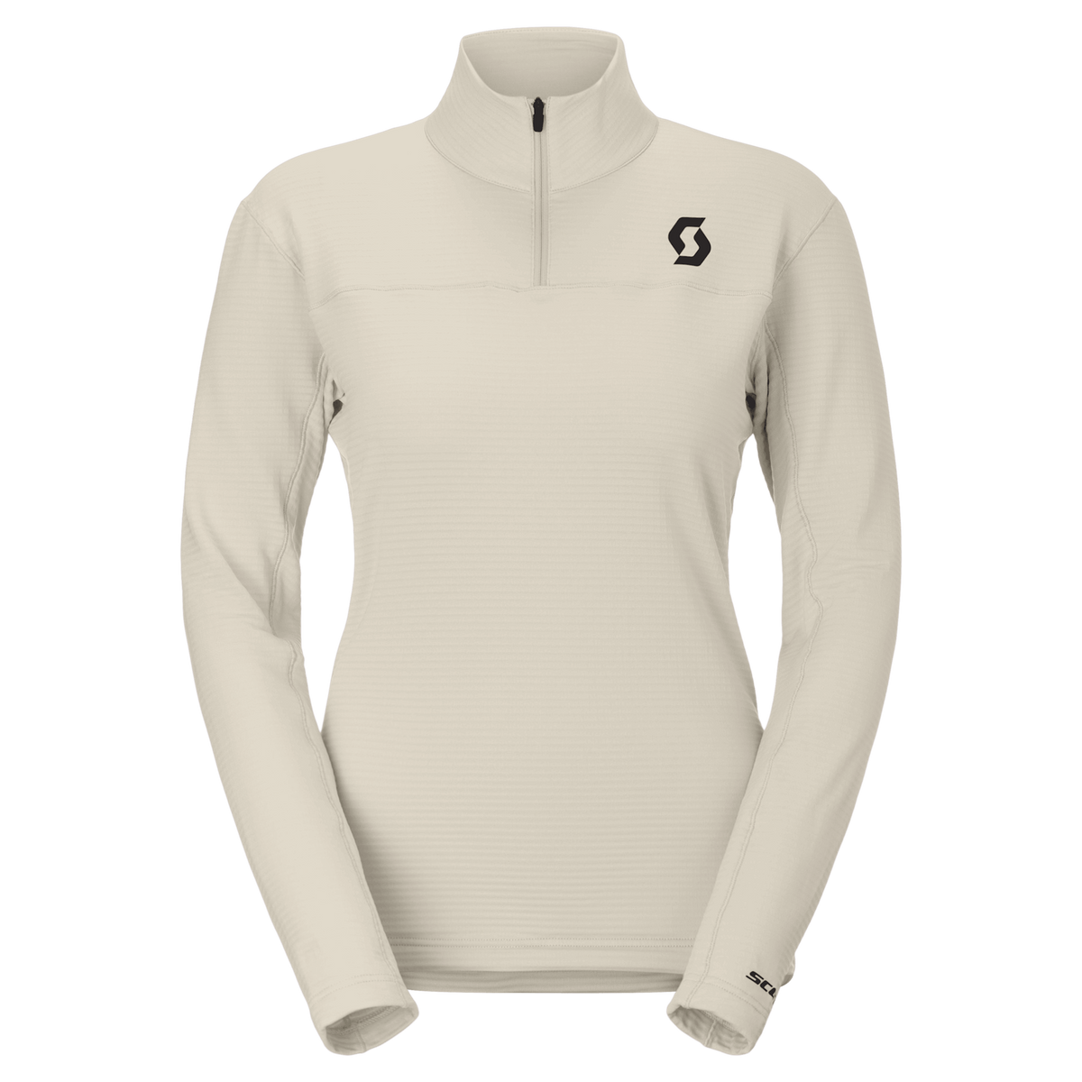 Jersey de capa intermedia SCOTT Defined Light para mujer – Beige Latte – Vista frontal