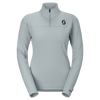 Jersey de capa intermedia SCOTT Defined Light para mujer – Mist Blue – Vista frontal