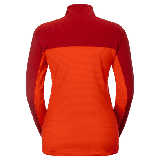 Jersey de capa intermedia SCOTT Defined Light para mujer – Turbo Red - Toasted Red – Vista trasera