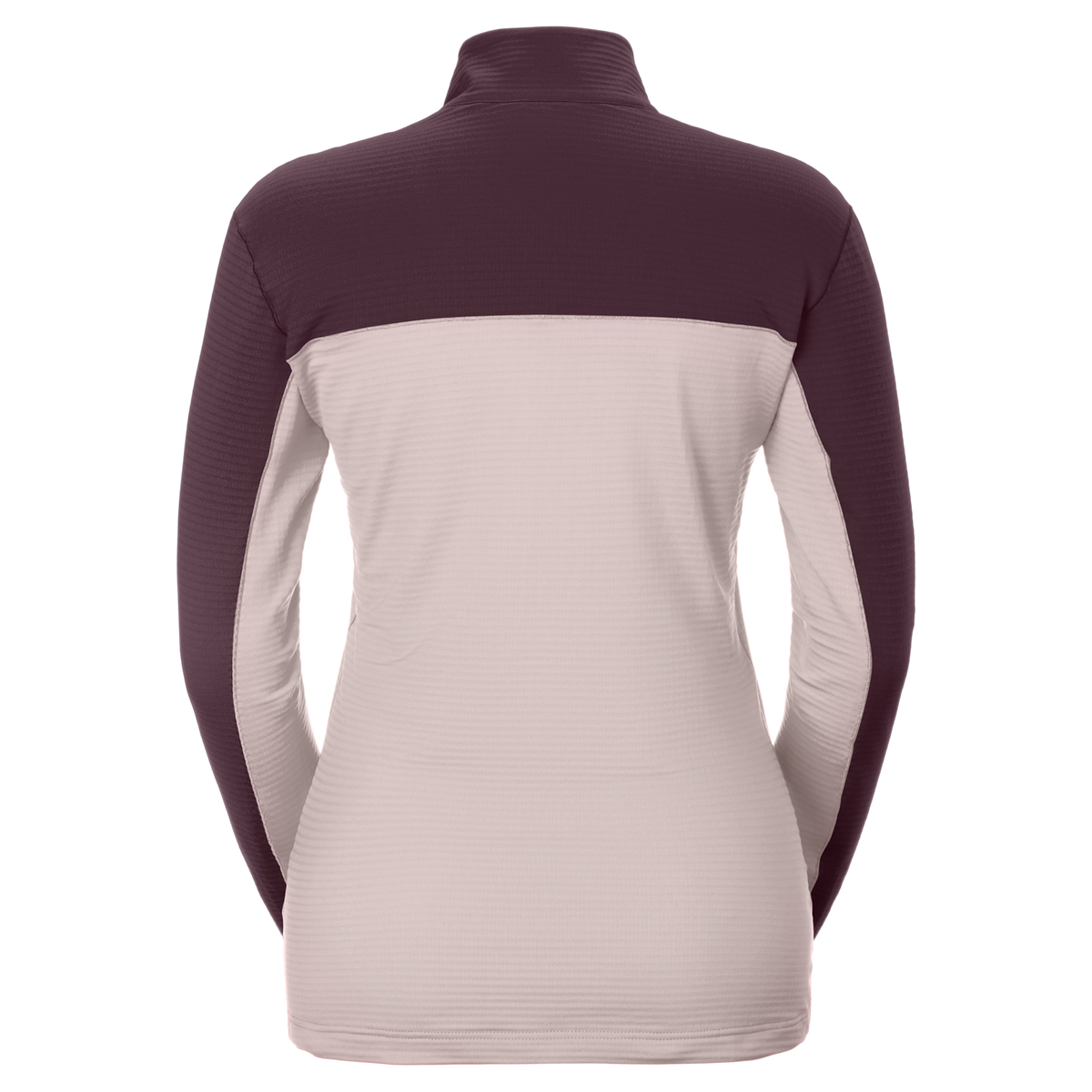 Jersey de capa intermedia SCOTT Defined Light para mujer – Wax Pink - Cocoa Red – Vista trasera