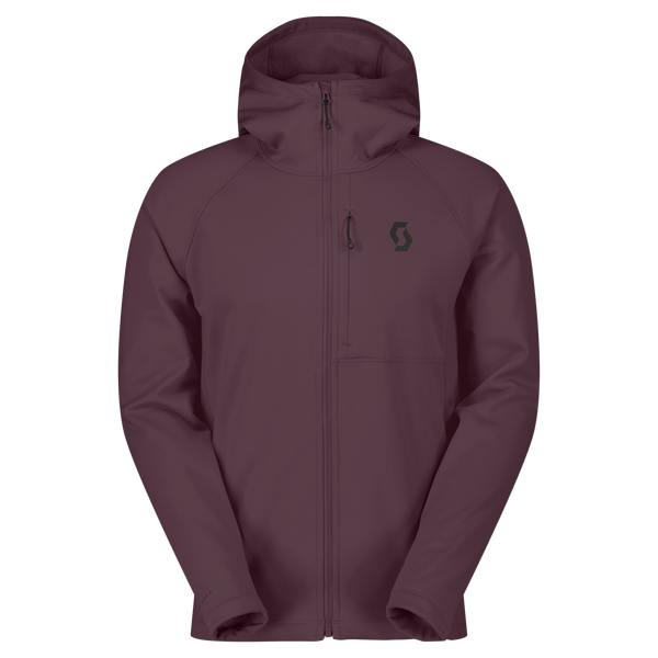 SCOTT Defined Warm Zip Midlayer Hoodie for Men – Cocoa Red (Front View)