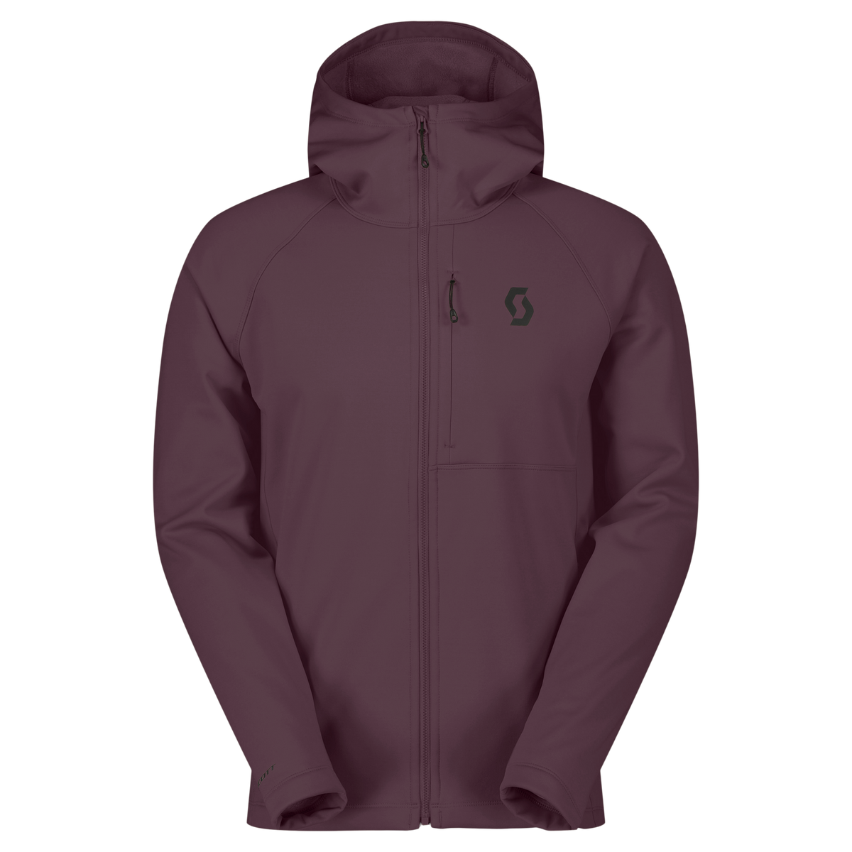 SCOTT Defined Warm Zip Midlayer Hoodie for Men – Cocoa Red (Front View)