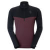 SCOTT Defined Light Midlayer Sweater for Men - Cocoa Red - Black (Front) at PeakStyle