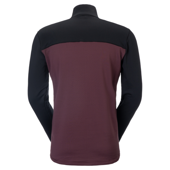 SCOTT Defined Light Midlayer Sweater for Men - Cocoa Red - Black (Back View) at PeakStyle