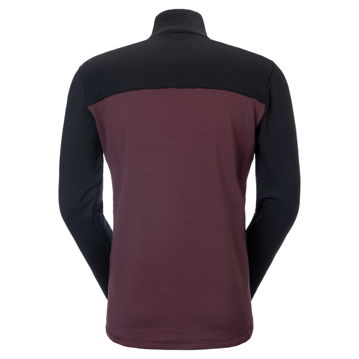 SCOTT Defined Light Midlayer Sweater for Men - Cocoa Red - Black (Back View) at PeakStyle