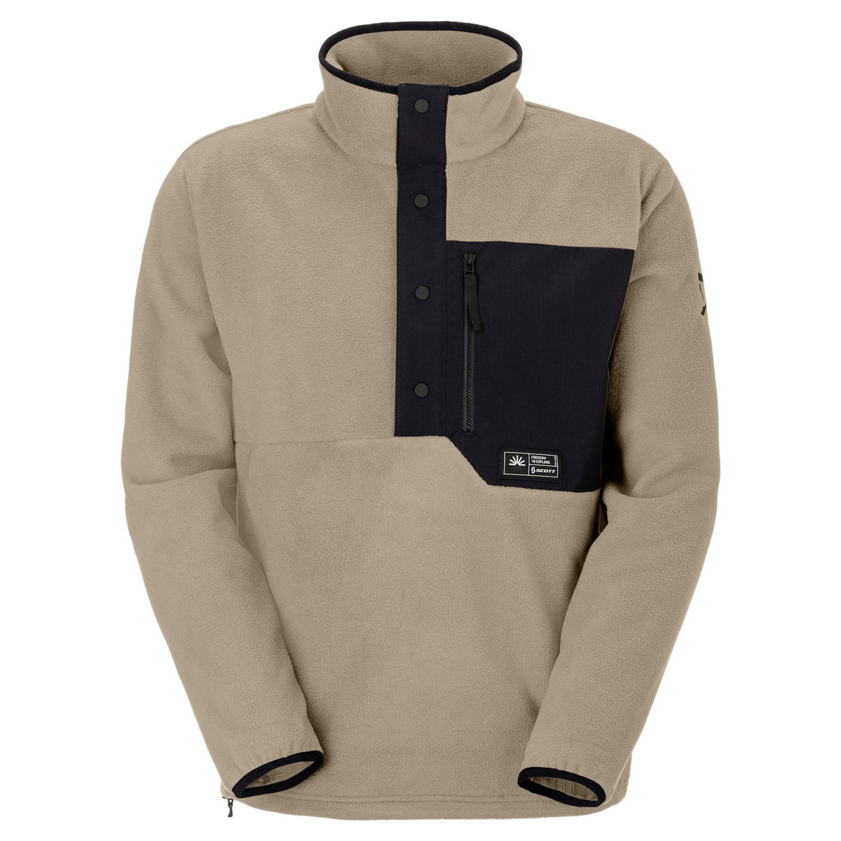 SCOTT Escape Original fleecetrui voor heren - Portobello Beige, vooraanzicht