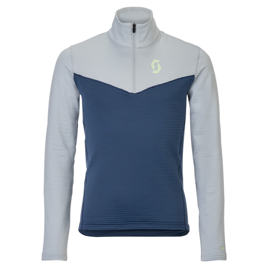 SCOTT Defined Light Midlayer-Pullover Kinder – Mist Blue - Dusk Blue Vorderansicht