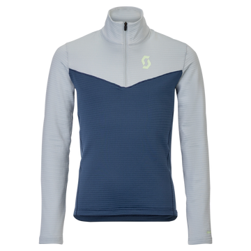 SCOTT Defined Light Midlayer-Pullover Kinder – Mist Blue - Dusk Blue Vorderansicht