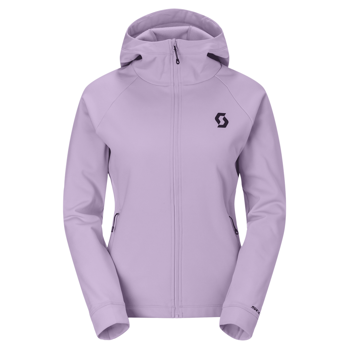 SCOTT Defined Warm Zip Midlayer-Hoodie Damen – Sherbet Purple Vorderansicht