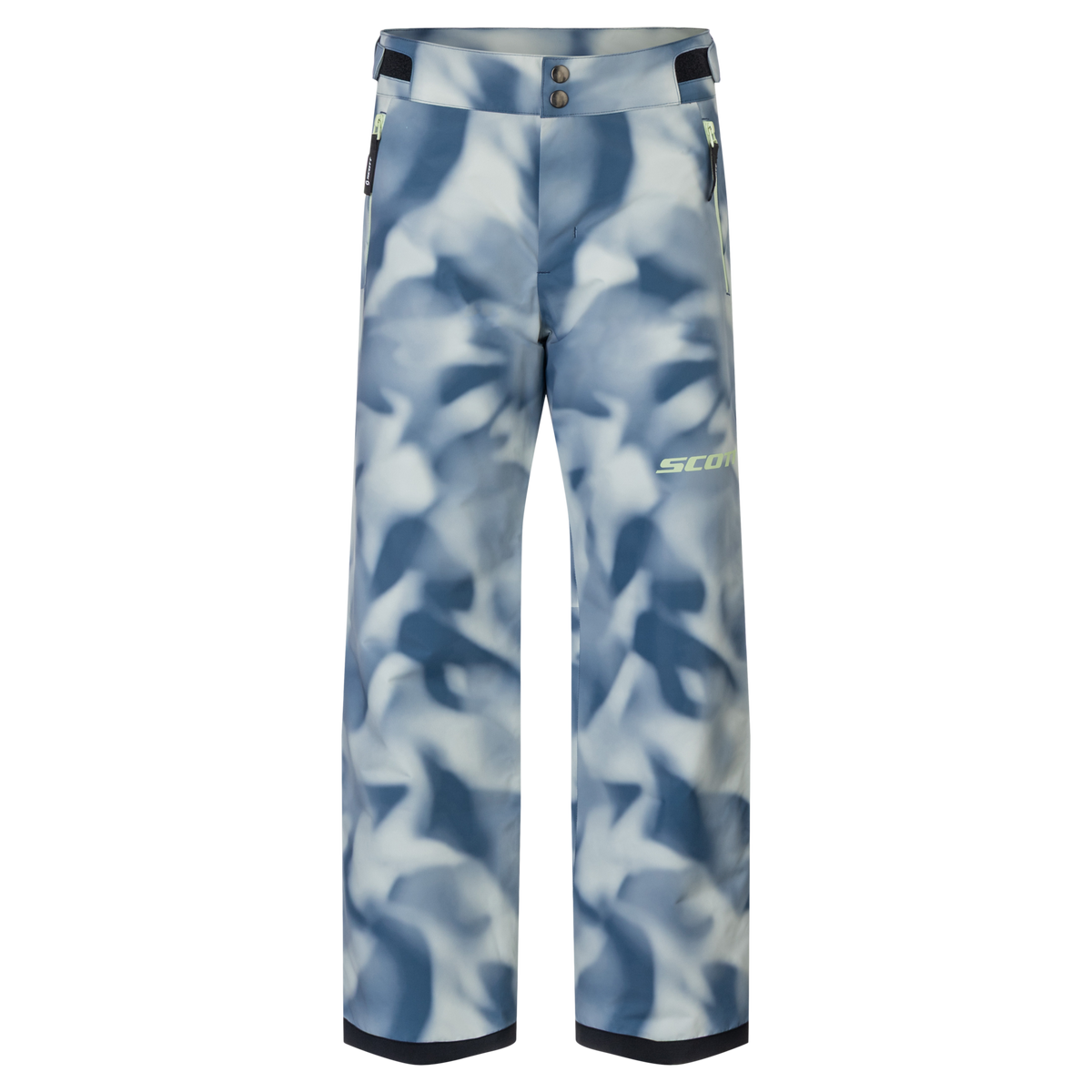 SCOTT Ultimate Dryo Kids' Winter Sports Pants – Dusk Blue Print (Front View)