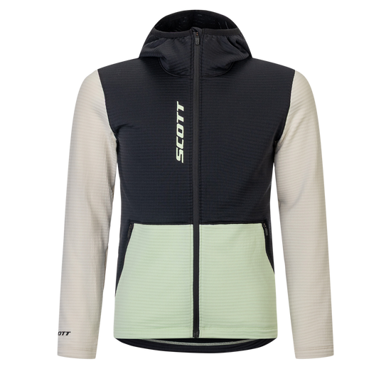 SCOTT Defined Light Hoodie Kinder – Black - Latte Beige Vorderansicht