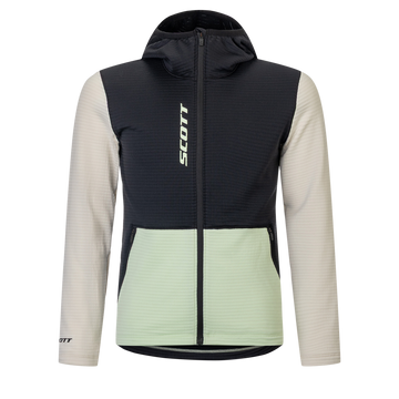 SCOTT Defined Light Hoodie Kinder – Black - Latte Beige Vorderansicht