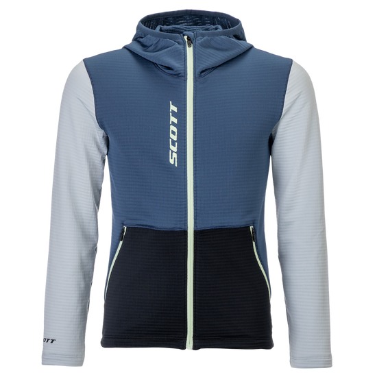SCOTT Defined Light Hoodie Kinder – Dusk Blue - Mist Blue Vorderansicht