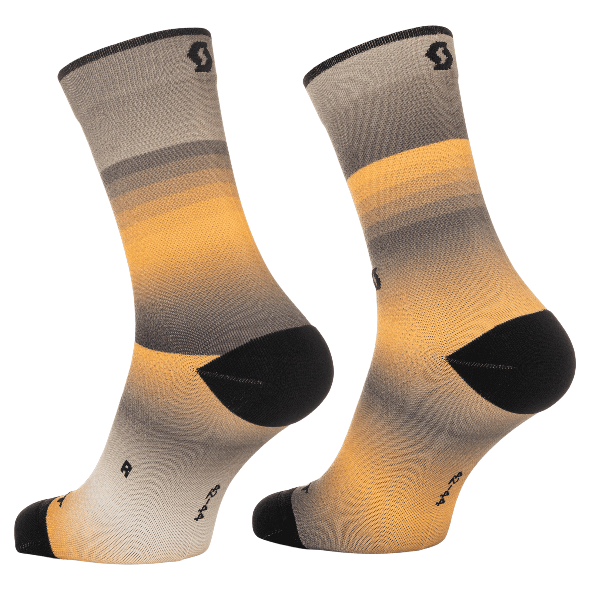 SCOTT Gradient Stripes Crew-Socken – Toast Beige - Gleam Orange – Ansicht 2