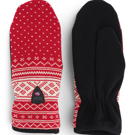 Dale Of Norway VALLØY POLAR MITTENS Raspberry Offwhite L - PeakStyle