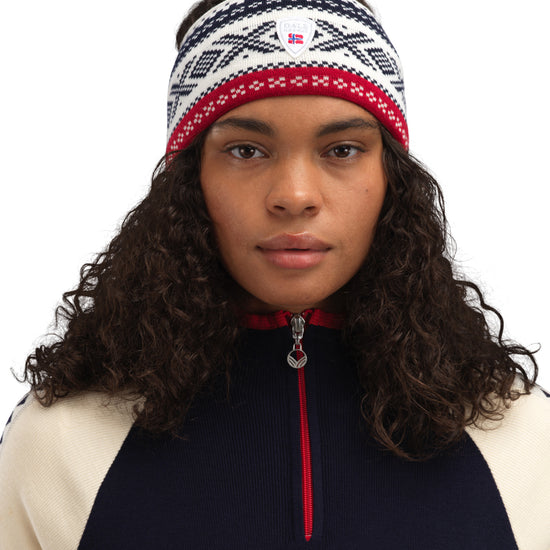 Dale Of Norway DYSTINGEN HEADBAND Navy Offwhite Raspberry One size - PeakStyle