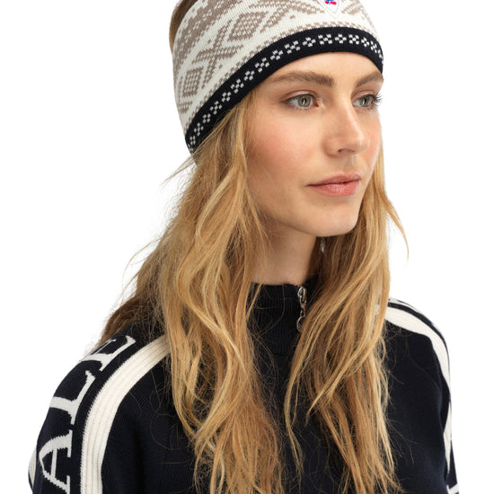 Dale Of Norway DYSTINGEN HEADBAND Offwhite Black Mountainstone One size - PeakStyle