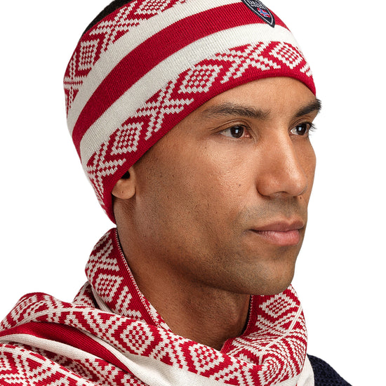 Dale Of Norway KVITEGGA HEADBAND Raspberry Offwhite One size - PeakStyle
