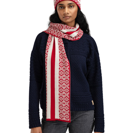 Dale Of Norway KVITEGGA HEADBAND Raspberry Offwhite One size - PeakStyle