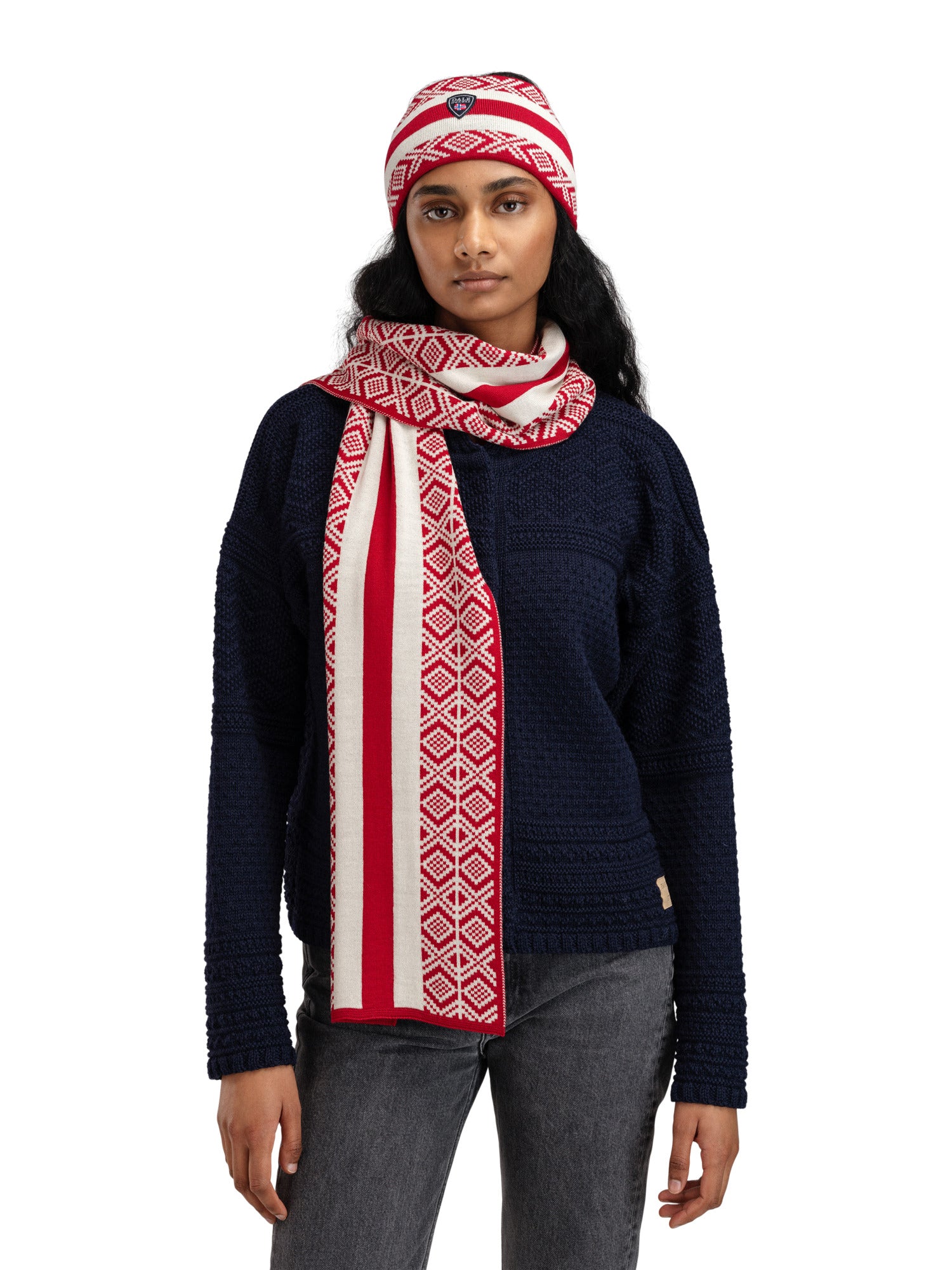 Dale Of Norway KVITEGGA HEADBAND Raspberry Offwhite One size - PeakStyle