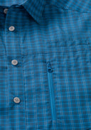 Maier Sports M MATS S/S blue check 46 - PeakStyle