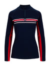 Dale Of Norway W AKSLA FEM BASELAYER HALF ZIP Navy Red OffWhite XL - PeakStyle