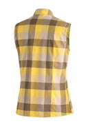 Maier Sports W SANA SLEEVELESS yellow check 34 - PeakStyle