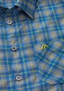 Maier Sports M MAURO blue check 48 - PeakStyle