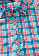 Maier Sports W PALOMA blue red check 36 - PeakStyle
