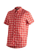 Maier Sports M KASEN S/S red check 46 - PeakStyle