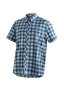 Maier Sports M KASEN S/S blue check 46 - PeakStyle