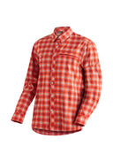 Maier Sports M KASEN L/S red check 46 - PeakStyle