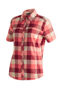 Maier Sports W KENDRA S/S red check 34 - PeakStyle