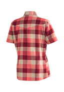 Maier Sports W KENDRA S/S red check 34 - PeakStyle