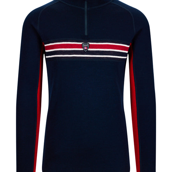 Dale Of Norway M AKSLA MASC BASELAYER HALF ZIP Navy Red OffWhite XXL - PeakStyle
