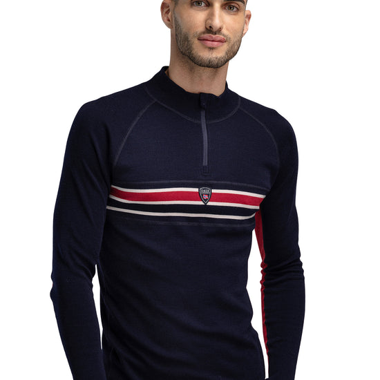 Dale Of Norway M AKSLA MASC BASELAYER HALF ZIP Navy Red OffWhite XXL - PeakStyle