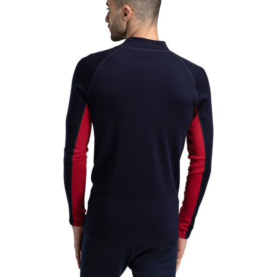 Dale Of Norway M AKSLA MASC BASELAYER HALF ZIP Navy Red OffWhite XXL - PeakStyle