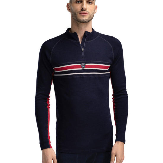 Dale Of Norway M AKSLA MASC BASELAYER HALF ZIP Navy Red OffWhite XXL - PeakStyle