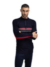 Dale Of Norway M AKSLA MASC BASELAYER HALF ZIP Navy Red OffWhite XXL - PeakStyle