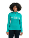 Dale Of Norway W FALKEBERG FEMININE BASELAYER HALF ZIP Peacock Offwhite XL - PeakStyle